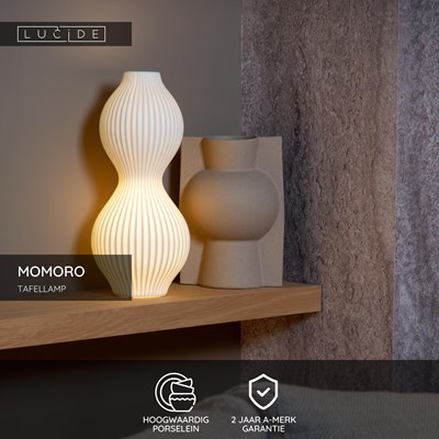 Lucide MOMORO - Tafellamp - 1xE14 - Wit